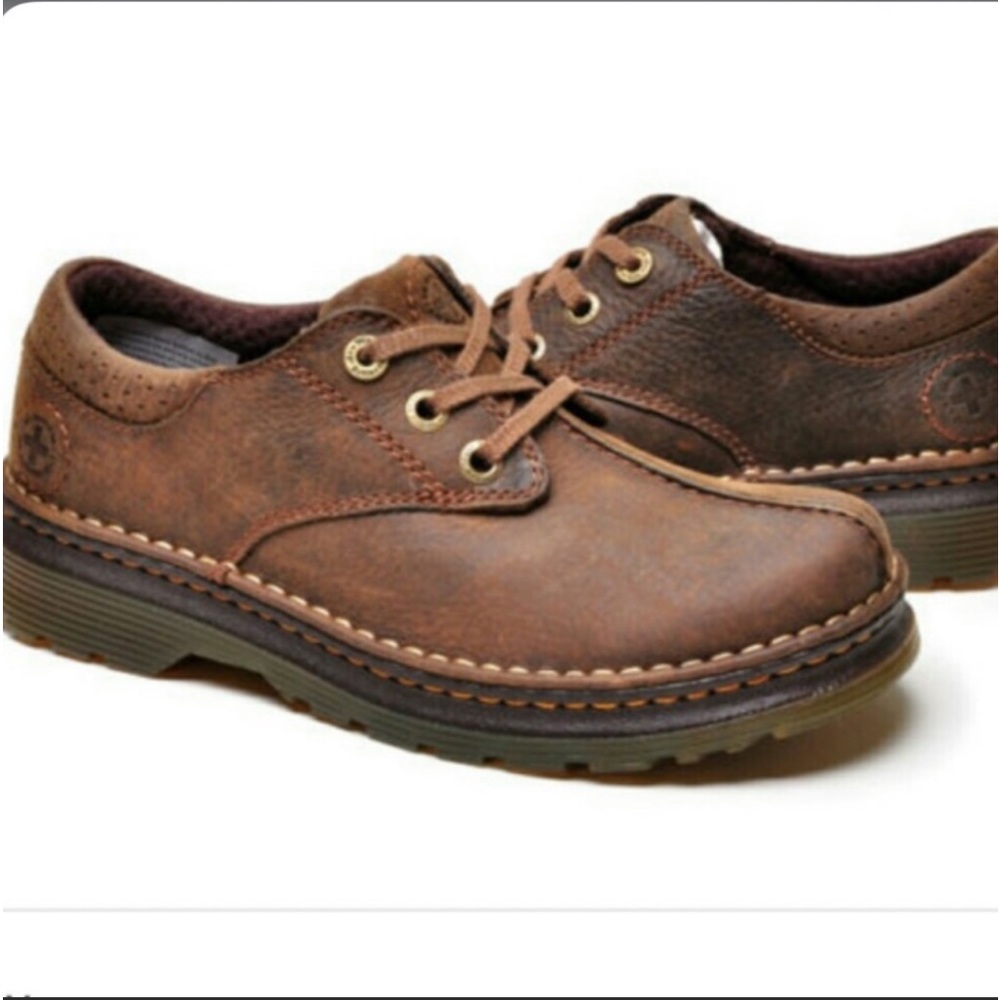 DR MARTENS Nevin Sz M 10/ W 11 Brown Leather Oxfords Shoes with Air Cushion Sole